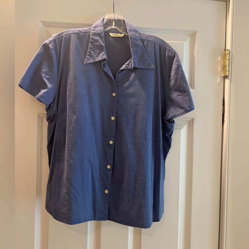 Eddie Bauer Cotton & Spandex Blouse, Size L